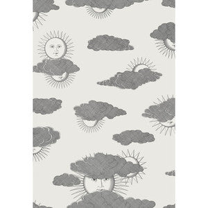 Soli E Nuvole Black White 123/2007.CS.0 by Cole & Son Wallcovering