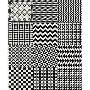 Geometrico Black & White 123/7032.CS.0 by Cole & Son Wallcovering