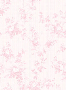 Floral Toile Blush Peel & Stick Mural by 750 Home