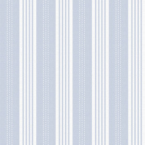 Cottage Stripe Chambray Peel & Stick Mural by 750 Home