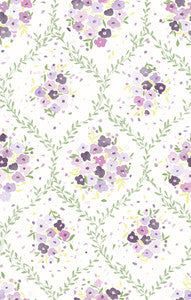 Lavender Trellis Lavender Peel & Stick Mural by 750 Home