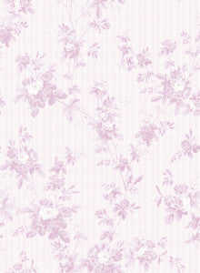Floral Toile Lavender Peel & Stick Mural by 750 Home