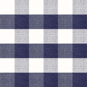 Buffalo Check Navy Peel & Stick Mural by 750 Home