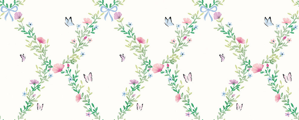Butterfly Lattice Ivory Peel & Stick Mural by 750 Home Web Peel & Stick Murals Safe for walls, leaves no sticky residue behind Peel and stick to apply, pull up to remove Peel & Stick 0 - Fabric Carolina -