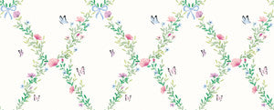 Butterfly Lattice Ivory Peel & Stick Mural by 750 Home