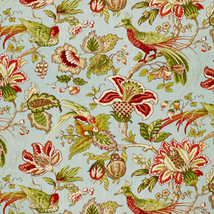 Sandringham Robin'S Egg 1273002 by Schumacher Fabric AVERY HILL See Sample UNITED KINGDOM NOT APPLICABLE </p><p>Repeat: Horizontal: 27" (69CM) and Vertical: 25 1/4" (64CM) 54" WIDE (137CM) - Fabric Carolina -