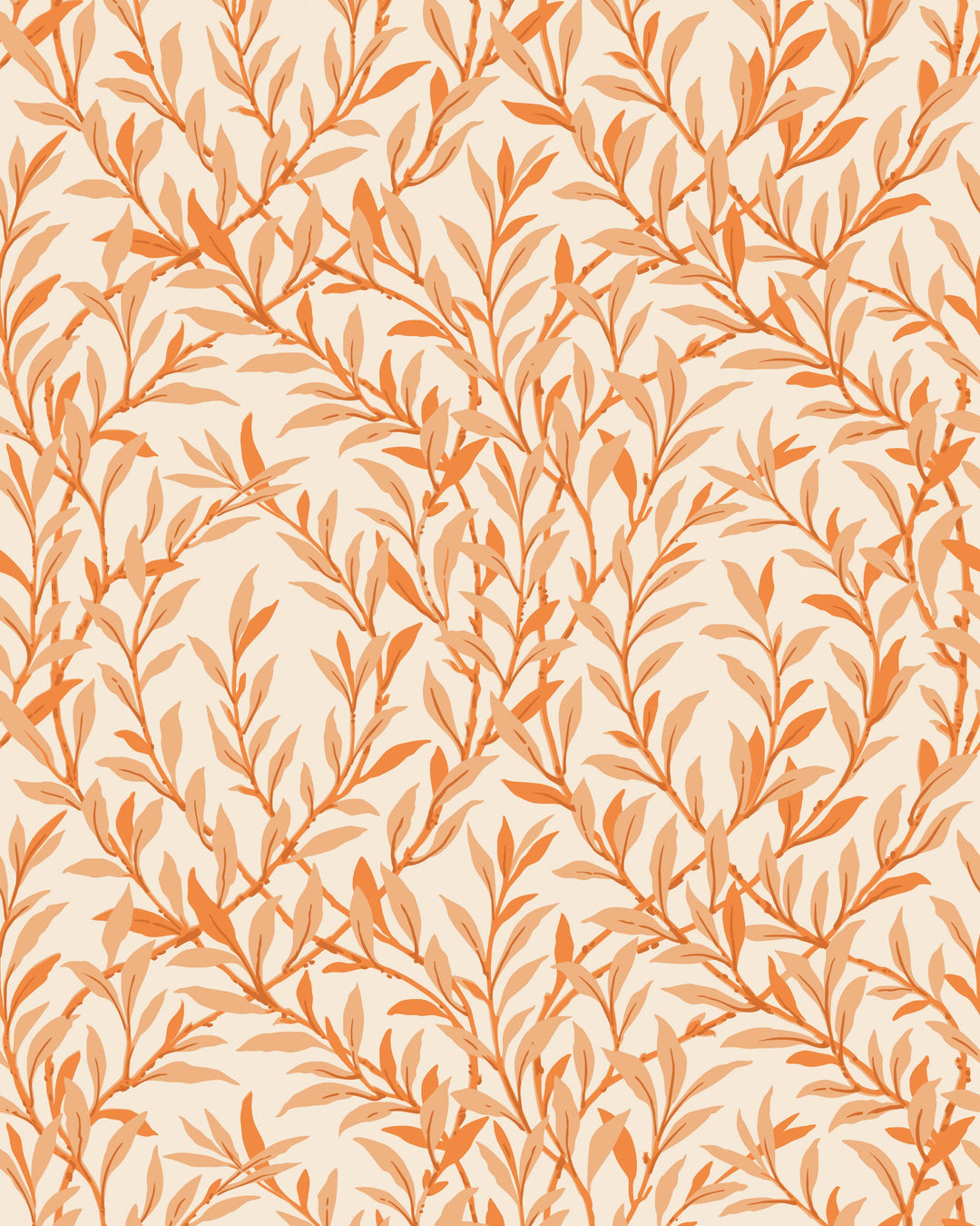 Tangerine/Cream By Cole & Son Wallcovering