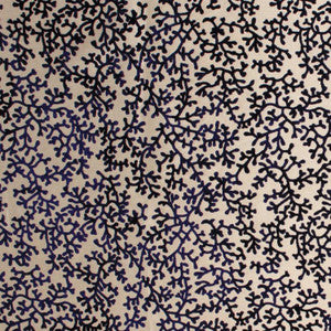 Coral Splendor Navy by RM CoCo Fabric