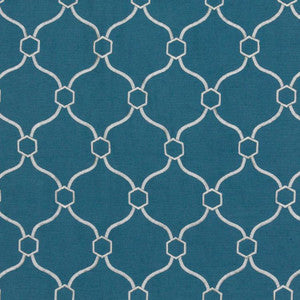 Picardie Trellis Turquoise by RM CoCo Fabric