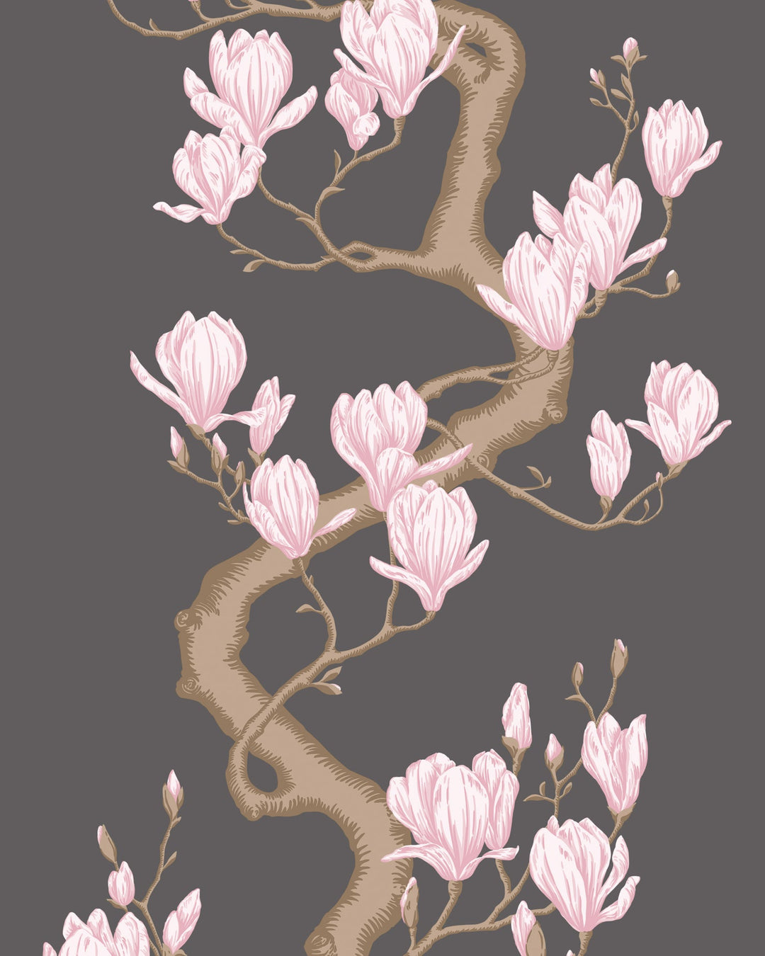 Charcoal/Pink By Cole & Son Wallcovering