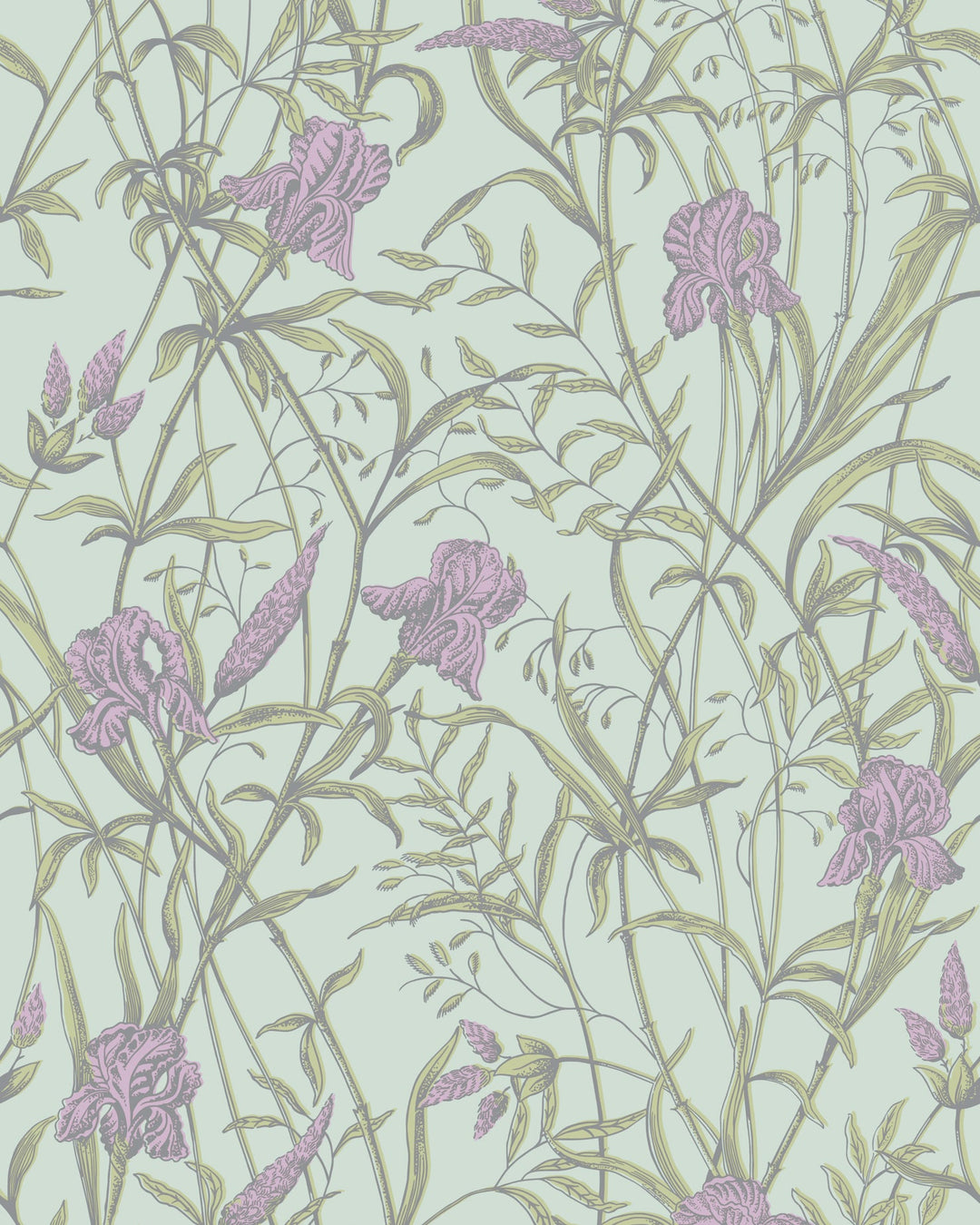 Lavender On Duck Egg By Cole & Son Wallcovering