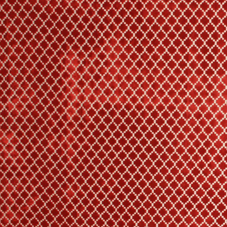 Pique Trellis Red by RM CoCo Fabric