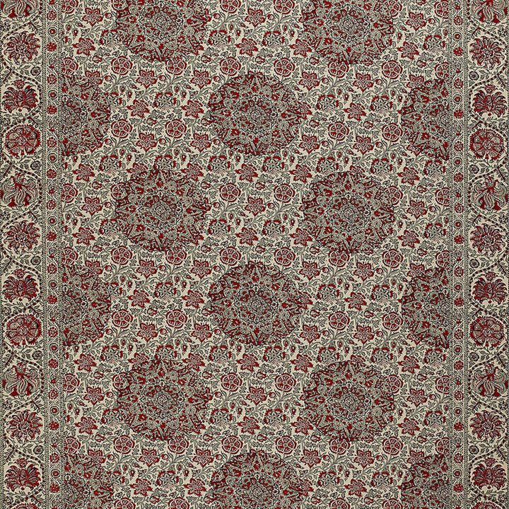 Kaya Medallion Document 1296000 by Schumacher Designer Fabric A PASSAGE TO INDIA PRINTS COTTON 100% FRANCE </p><p>Repeat: Horizontal: 70" (178CM) and Vertical: 27" (69CM) 70 - Swanky Fabrics -