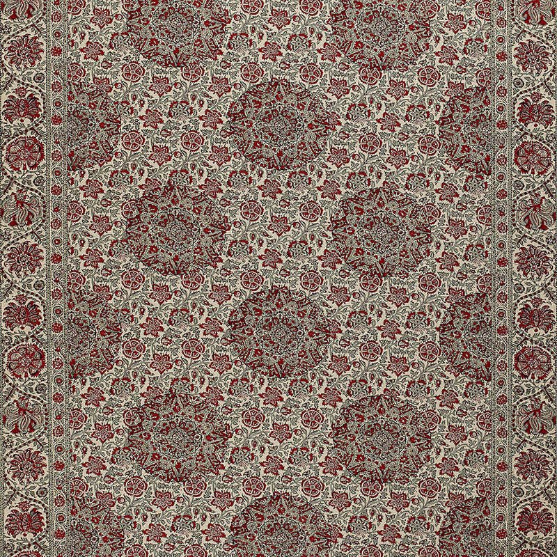 Kaya Medallion Document 1296000 by Schumacher Designer Fabric A PASSAGE TO INDIA PRINTS See Sample FRANCE NOT APPLICABLE </p><p>Repeat: Horizontal: 70" (178CM) and Vertical: 27" (69CM) 70" WIDE (178CM) - Swanky Fabrics -