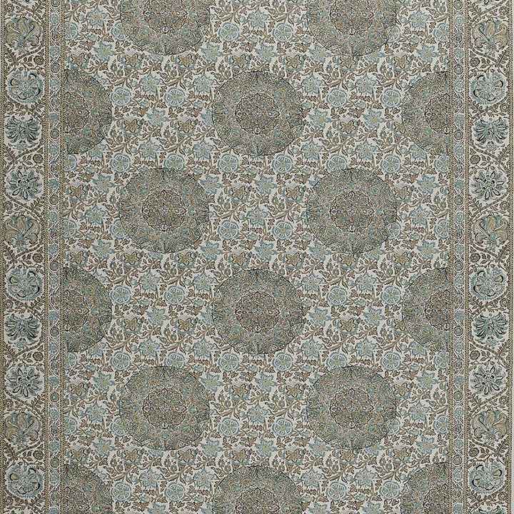 Kaya Medallion Mineral 1296002 by Schumacher Fabric A PASSAGE TO INDIA PRINTS COTTON 100% FRANCE </p><p>Repeat: Horizontal: 70" (178CM) and Vertical: 27" (69CM) 70 - Fabric Carolina -