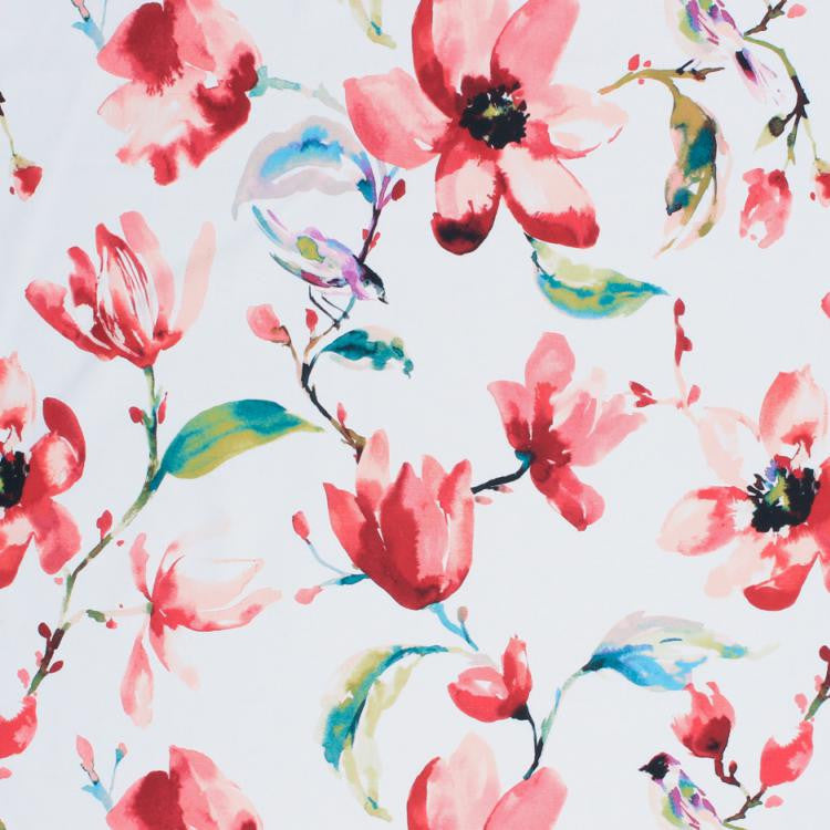 Garden Path Coral by RM CoCo Fabric