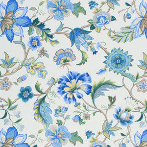 Queen's Garden Bluebell by RM CoCo Fabric