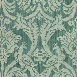 Delacroix Damask Peacock by RM CoCo Fabric