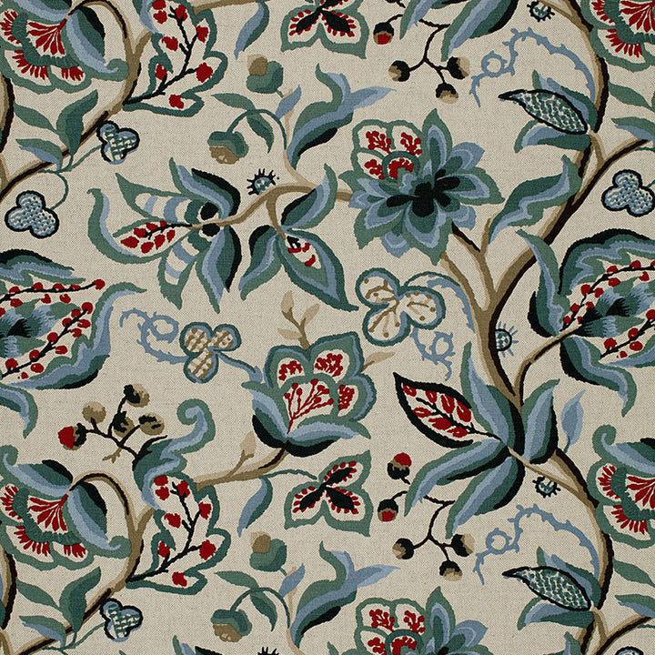 Alexandra Vine Document 1325001 by Schumacher Fabric AVERY HILL COTTON 56% LINEN 44% UNITED KINGDOM </p><p>Repeat: Horizontal: 27" (69CM) and Vertical: 22" (56CM) 54 - Fabric Carolina -