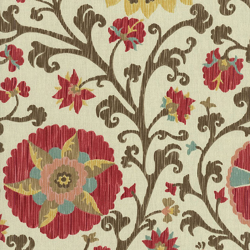 Fergana Embroidery Print Teak 1327000 by Schumacher Fabric Schumacher Fabric Fergana Embroidery Print Teak 1327000Fabric COTTON 100% UNITED STATES OF AMERICA </p><p>Repeat: H: HORZ. 27" (69CM) , V: VERT. 36" (91CM) 54 - Fabric Carolina -