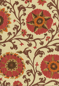 Fergana Embroidery Print Raisin 1327002 by Schumacher Fabric