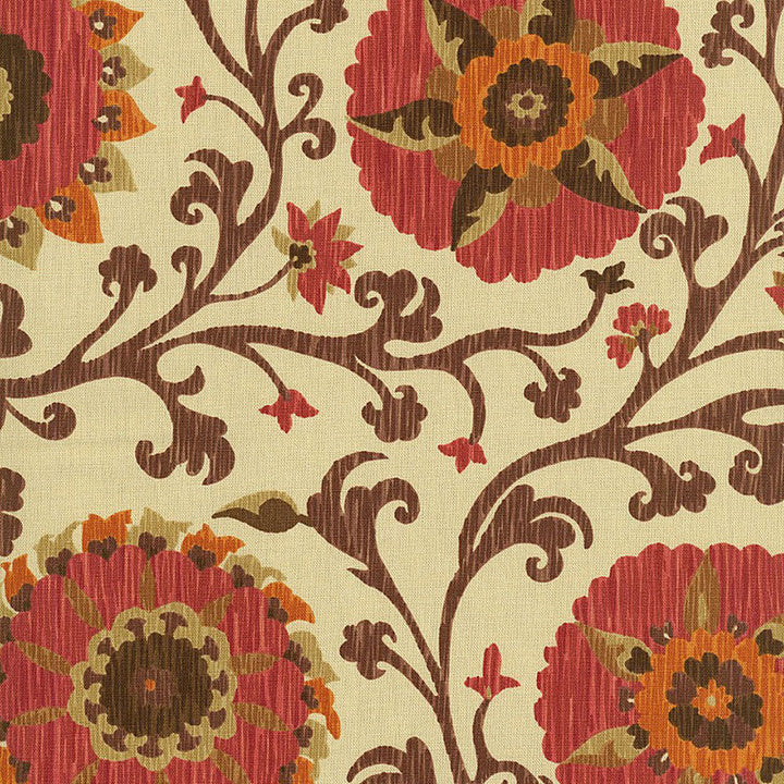 Fergana Embroidery Print Raisin 1327002 by Schumacher Fabric AVERY HILL COTTON 100% UNITED STATES OF AMERICA </p><p>Repeat: Horizontal: 27" (69CM) and Vertical: 36" (91CM) 54 - Fabric Carolina -