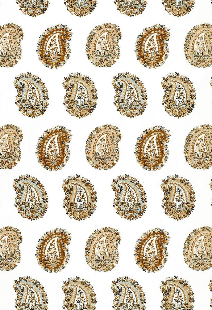 Arklow Paisley Stone 1329002 by Schumacher Fabric Classic-Prints 100% Cotton - Horizontal: 13.5 and Vertical: 13.125 54 - Fabric Carolina -