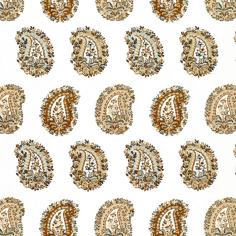 Arklow Paisley Stone 1329002 by Schumacher Fabric AVERY HILL See Sample INDIA NOT APPLICABLE </p><p>Repeat: Horizontal: 13 1/2" (34CM) and Vertical: 13 1/8" (33CM) 54" WIDE (137CM) - Fabric Carolina -