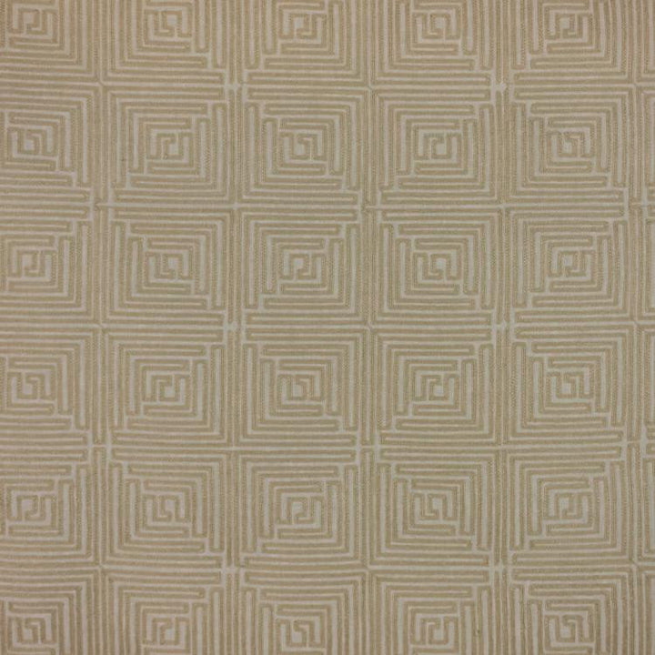 Greek Key Fret Flax by RM CoCo Fabric