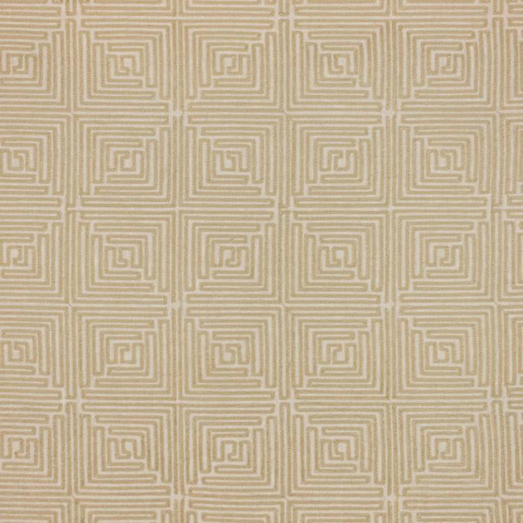 Greek Key Fret Sandstone by RM CoCo Fabric