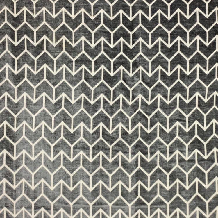 Chevronne Pewter by RM CoCo Fabric