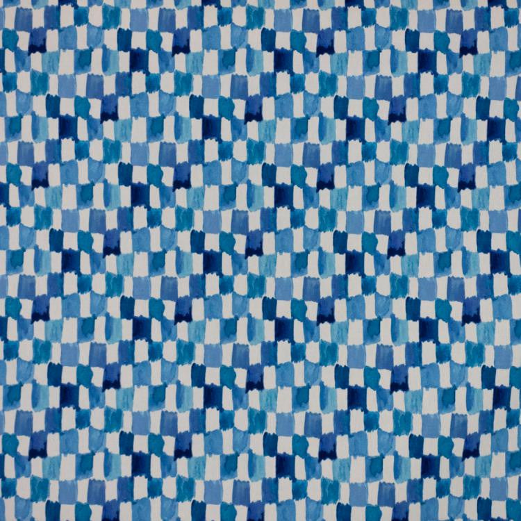 Brushstroke Check Blue Jay by RM CoCo Fabric