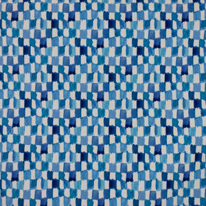 Brushstroke Check Blue Jay by RM CoCo Fabric