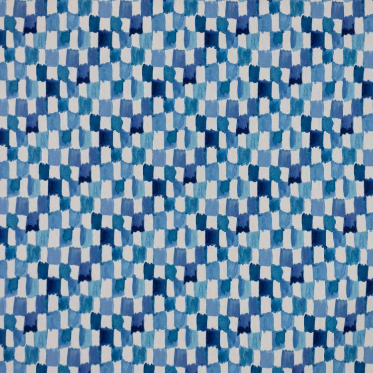 Brushstroke Check Blue Jay by RM CoCo Fabric