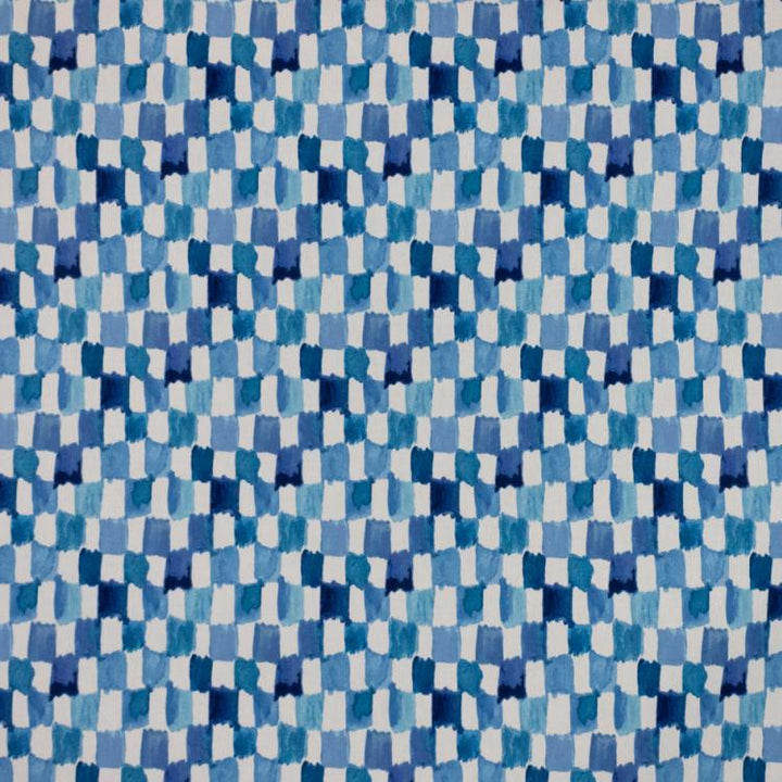 Brushstroke Check Blue Jay by RM CoCo Fabric