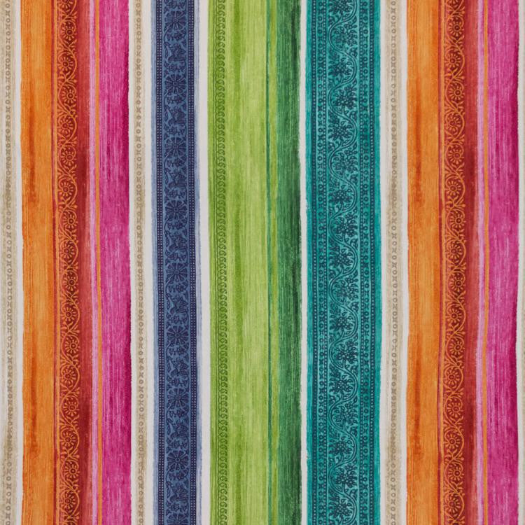 Florentina Stripe Fruit Salad by RM CoCo Fabric