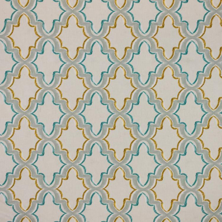 Constantinople Trellis Aegean by RM CoCo Fabric