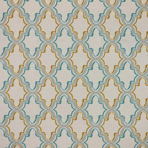 Constantinople Trellis Aegean by RM CoCo Fabric