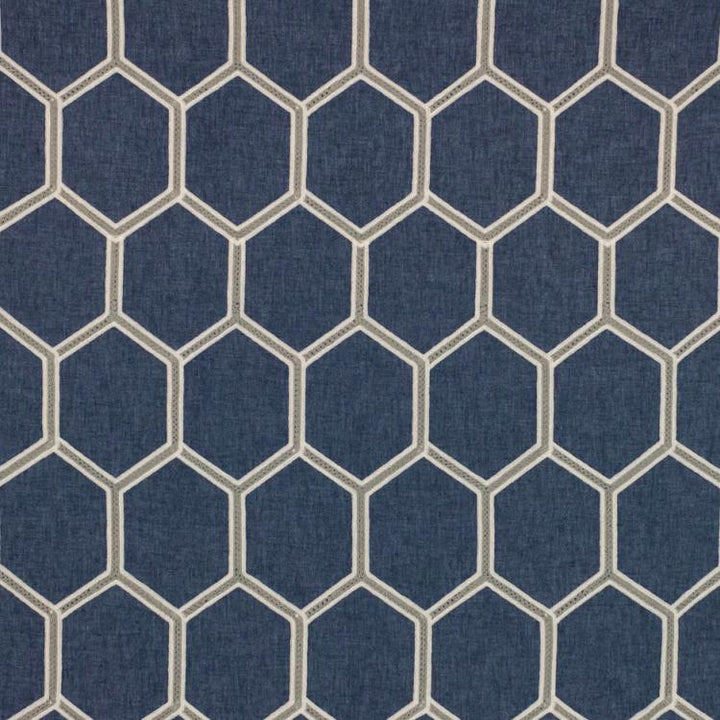 Trovaso Trellis Indigo by RM CoCo Fabric