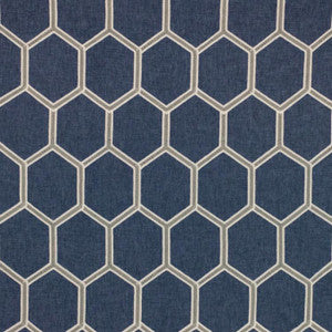 Trovaso Trellis Indigo by RM CoCo Fabric