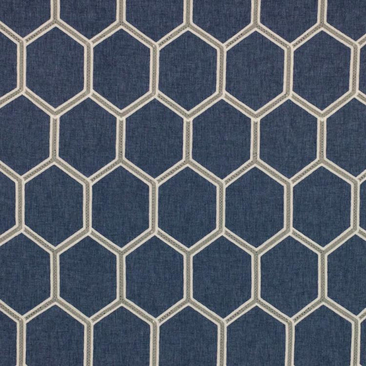 Trovaso Trellis Indigo by RM CoCo Fabric
