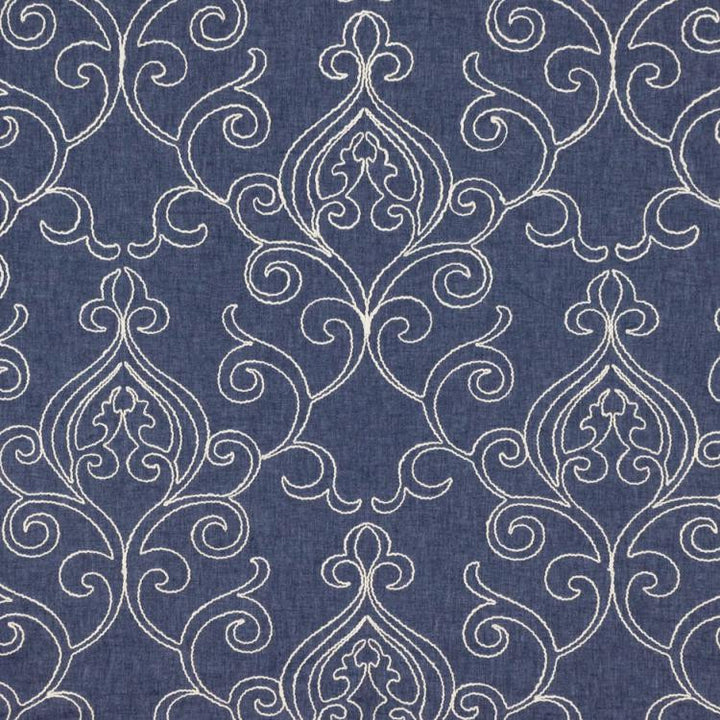 Arcadia Scroll Denim by RM CoCo Fabric