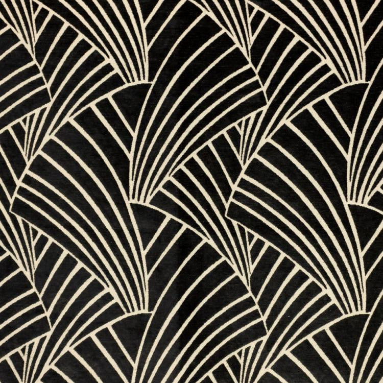 Nefertiti Black Linen by RM CoCo Fabric