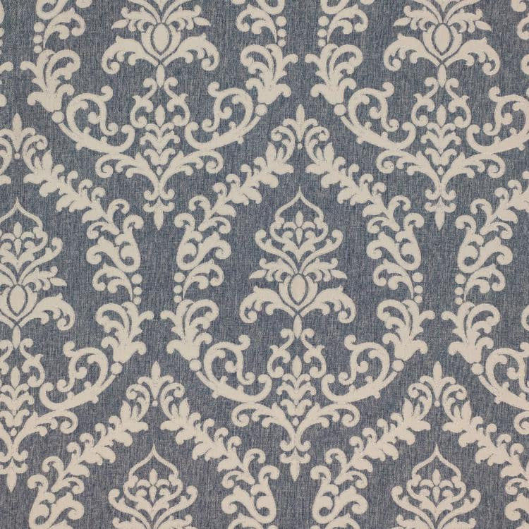 Grove Park Damask Faded Denim by RM CoCo Fabric