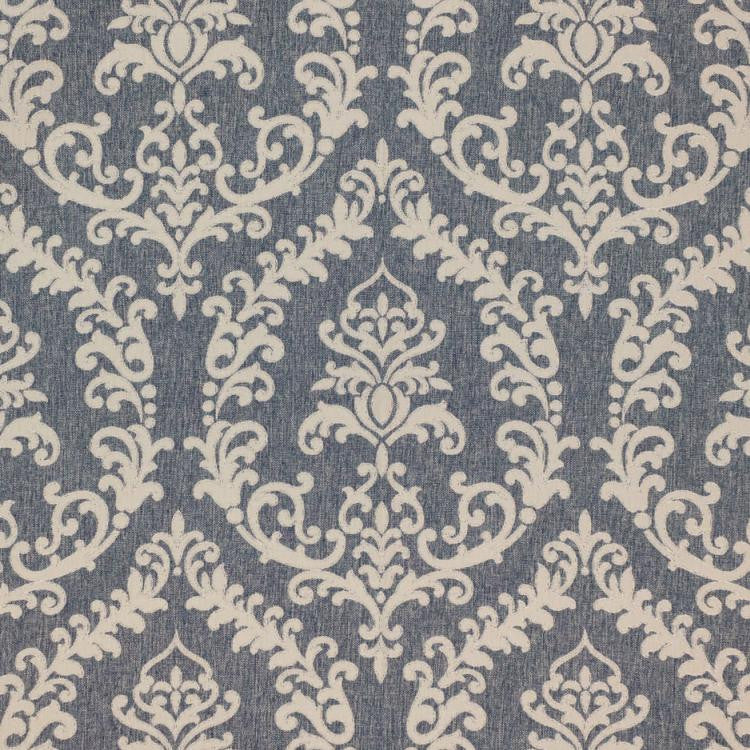 Grove Park Damask Faded Denim by RM CoCo Fabric
