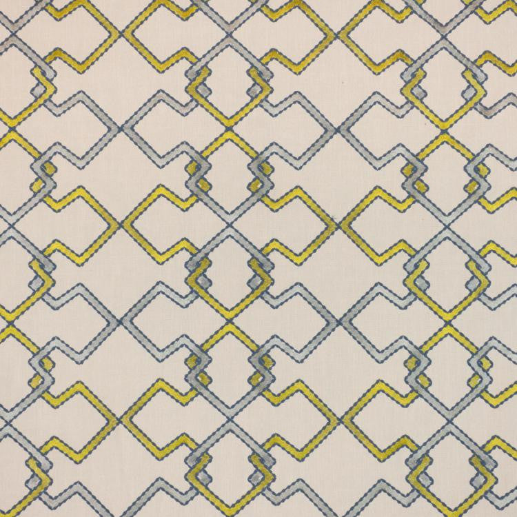 Interlock Trellis Citrine by RM CoCo Fabric