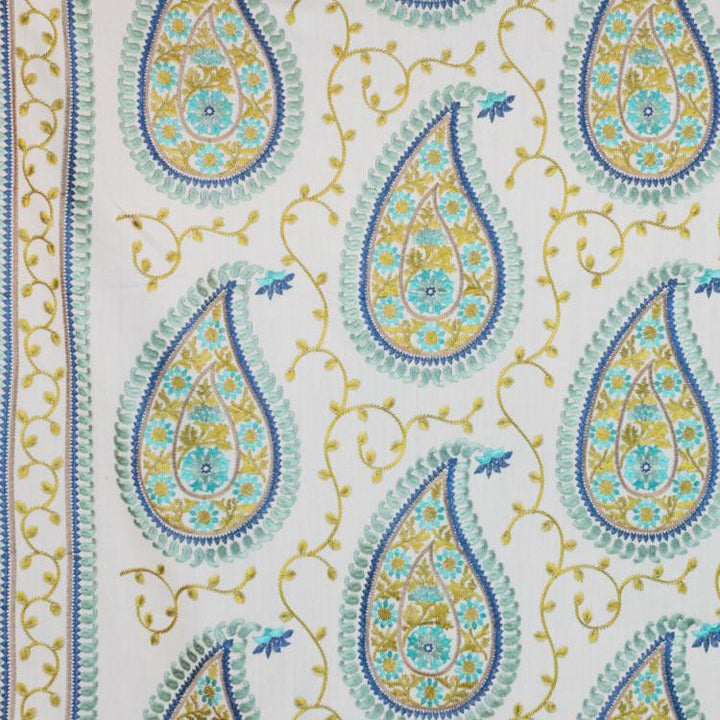 Kadiri Paisley Border Mineral by RM CoCo Fabric