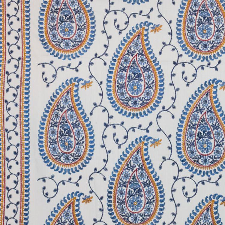 Kadiri Paisley Border Tidewater by RM CoCo Fabric