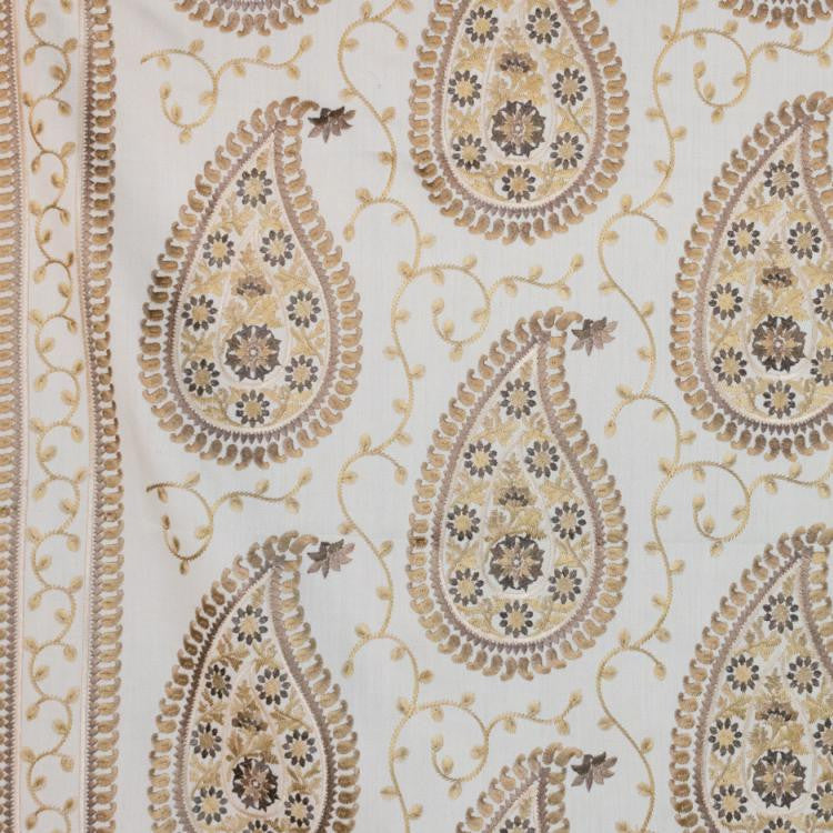 Kadiri Paisley Border Latte by RM CoCo Fabric