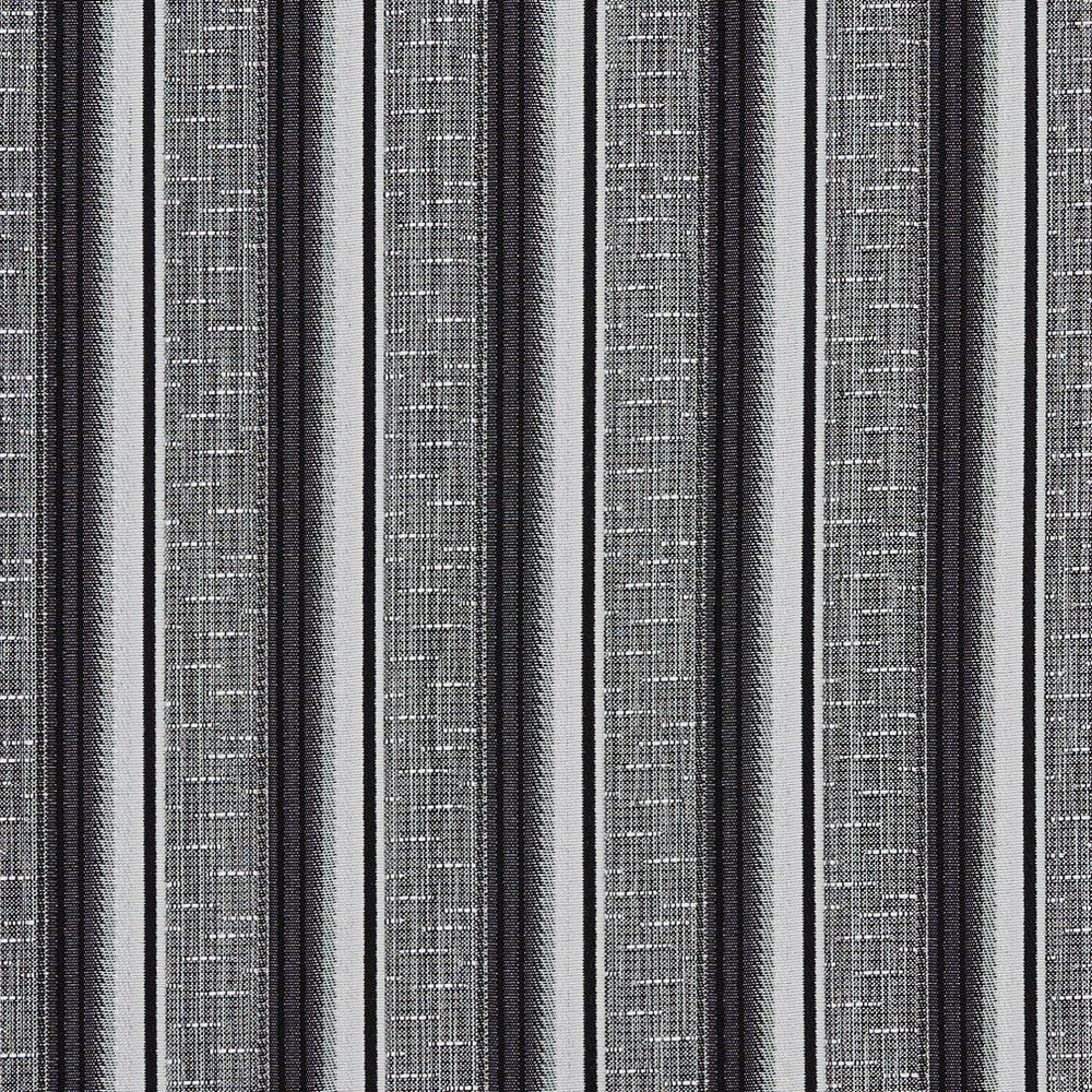 1366 Onyx Stripe by Charlotte Fabric Urban Gardens 100% Woven Polyester Asia Exceeds 48,000 Wyzenbeek Rubs (Heavy Duty) Horizontal: 2.5" 54 Inches - Fabric Carolina -